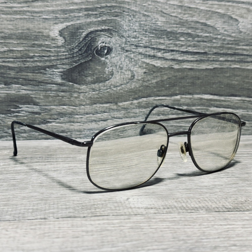 Stetson Eyeglasses Frames Only Mens Gunmetal Rectangular Metal Full Rim RX Ready